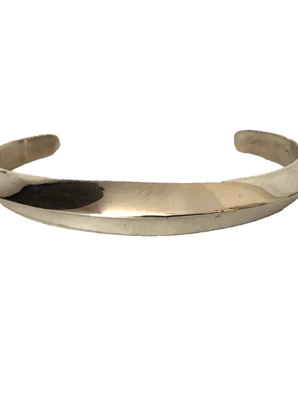 Navajo Ridged Carinated Cuff 925 Sterling Silver Bracelet Native American